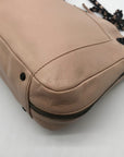 Rebecca Minkoff Blush Beige Leather Expandable Double Chain Shoulder Bag