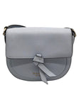 Kate Spade Blue Pebbled Leather Medium Knott Saddle Crossbody Bag