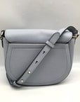 Kate Spade Blue Pebbled Leather Medium Knott Saddle Crossbody Bag