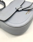 Kate Spade Blue Pebbled Leather Medium Knott Saddle Crossbody Bag
