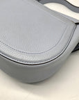 Kate Spade Blue Pebbled Leather Medium Knott Saddle Crossbody Bag