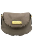 Marc Jacobs Classic Q Natasha Gray Pebbled Leather Crossbody Bag