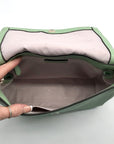 Kate Spade Mint Green Pebbled Leather Leila Medium Flap Satchel Bag