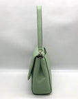 Kate Spade Mint Green Pebbled Leather Leila Medium Flap Satchel Bag