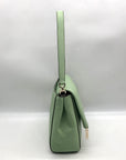 Kate Spade Mint Green Pebbled Leather Leila Medium Flap Satchel Bag