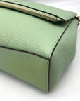 Kate Spade Mint Green Pebbled Leather Leila Medium Flap Satchel Bag
