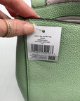 Kate Spade Mint Green Pebbled Leather Leila Medium Flap Satchel Bag