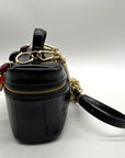 Steve Madden Black Faux Leather Bherra Vanity Bag