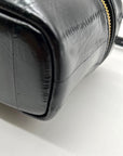 Steve Madden Black Faux Leather Bherra Vanity Bag