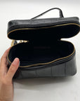 Steve Madden Black Faux Leather Bherra Vanity Bag
