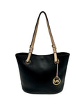 Michael Kors Black Leather Tote Bag