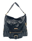 Michael Kors Black Patent Leather Austin Slouchy Bag