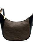 Michael Kors Brown & Black Monogram Cheryl Medium Crossbody