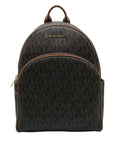 Michael Kors Brown Coated Canvas Medium Abbey Backpack