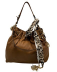 Michael Kors Brown Pebbled Leather Slouchy Shoulder Bag