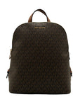 Michael Kors Brown Signature Coated Canvas Backpack
