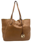 Michael Kors Camel Pebbled Leather Mae Reversible Tote Bag