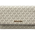 Michael Kors Cream Coated Canvas Jet Set Crossbody