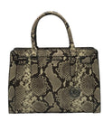 Michael Kors Dillon Snake-Embossed Leather Satchel Bag