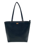 Michael Kors Mott Admiral Blue Leather Zipper Top Tote Bag