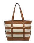 Michael Kors Natural & Acorn Marie Cage Tote