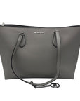 Michael Kors Pearl Grey Coated Canvas Sheila Tote