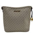 Michael Kors Vanilla Leather Jet Set Messenger Bag