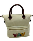 Mickie Beige Fabric Lunch Tote Bag