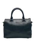 Milly Black Croc-Embossed Leather Satchel Bag