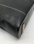 Dooney & Bourke Black Pebbled Leather Small Lexington Tote Bag