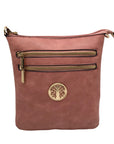 Montana West Dusty Rose Multi-Pocket Crossbody Bag