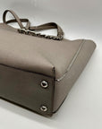Michael Kors Grey Saffaino Leather Harper Chain Tote Bag