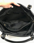 Style & Co Black Faux Leather Hudsonn Crossbody Tote Bag