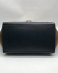 Celine Beige & Black Calfskin Trapeze Convertible Satchel