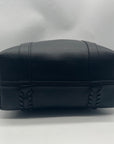 Style & Co Black Black Faux Leather Whip-Stitch Medium Tote Bag