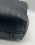 Style & Co Black Black Faux Leather Whip-Stitch Medium Tote Bag