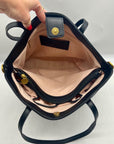 Style & Co Black Black Faux Leather Whip-Stitch Medium Tote Bag