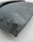 Hammitt Baby Blue Suede Fold Over Medium VIP Crossbody Bag