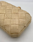 Poolside Cream Woven Straw The Island Crossbody Clutch