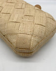 Poolside Cream Woven Straw The Island Crossbody Clutch