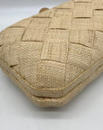 Poolside Cream Woven Straw The Island Crossbody Clutch