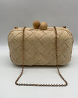 Poolside Cream Woven Straw The Island Crossbody Clutch