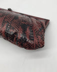 Kotur Pink And Black Snakeskin Clutch