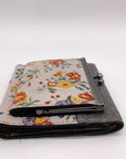 Patricia Nash Gray Mini Meadows Floral Print Bi-Fold Wallet