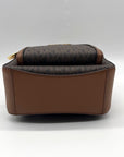Michael Kors Brown Monogram Print Jaycee Mini Backpack