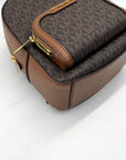 Michael Kors Brown Monogram Print Jaycee Mini Backpack