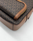 Michael Kors Brown Monogram Print Jaycee Mini Backpack