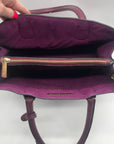 Michael Kors Burgundy Leather Mercer Convertible Satchel Bag