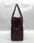 Michael Kors Burgundy Leather Mercer Convertible Satchel Bag