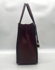 Michael Kors Burgundy Leather Mercer Convertible Satchel Bag